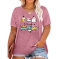 thumbnail image 1 of DEXIO Women Plus Size Tops Teacher Shirt Women Teach Them to Be Kind T Shirt Teach Kindness Shirt Women Teach Tshirt Cute Teacher Life Short Sleeve Tee Tops, 1 of 6