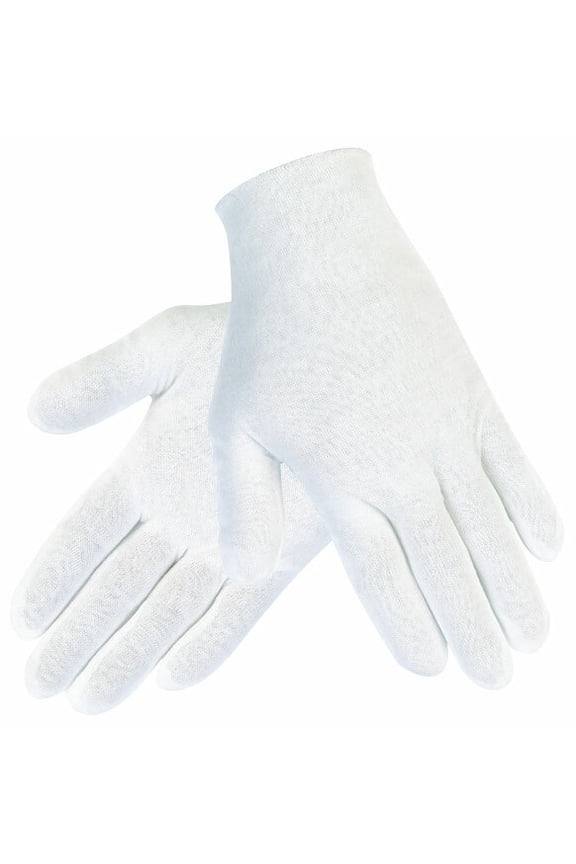 Premium White Cotton Work Gloves Soft, Thin & Ideal for Coin, Jewelry & Silver Inspection Handling 4 Pairs Ladies (Small)