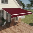 thumbnail image 1 of DEXS Spacious Patio Awning, Manual Retractable Outdoor Sun Shade Canopy, Durable for Deck and Door Shelter, Ideal for Patio Lounging, Garden Protection, UV-Resistant 13x9.8 ft-Wine Red, 1 of 9