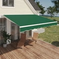 thumbnail image 1 of DEXS Spacious Patio Awning, Manual Retractable Outdoor Sun Shade Canopy, Durable for Deck and Door Shelter, Ideal for Patio Lounging, Garden Protection, UV-Resistant 13x9.8 ft-Green, 1 of 9