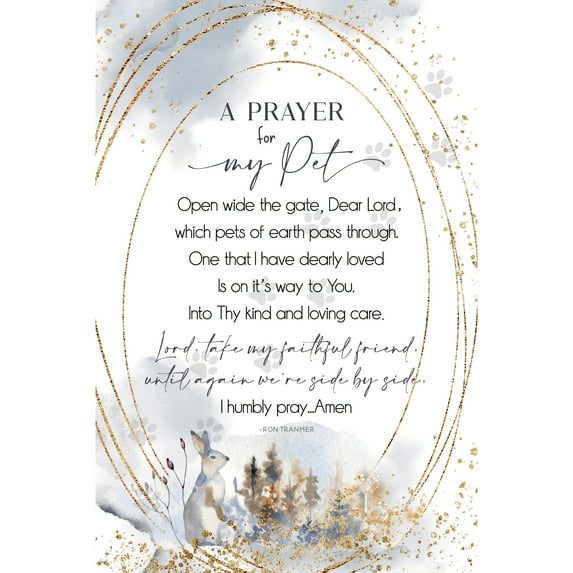 DEXSA A Prayer For My Pet Inspirational Wood Plaque 6 inches x 9 inches