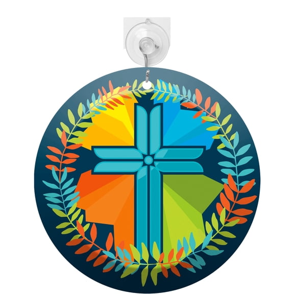 DEXSA Cross Suncatcher with Suction Cup and Hook