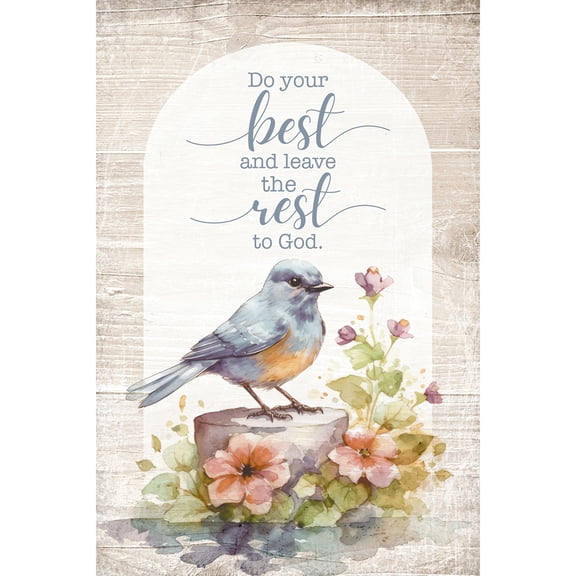 DEXSA Do Your Best Wood Plaque with Easel and Hook Wall Tabletop Art - 4 inches x 6 inches