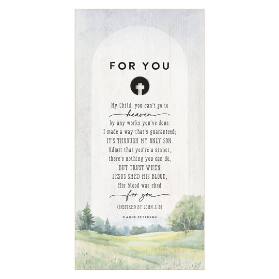 DEXSA For You Wood Grace Plaque - 6.3/4" x 13 5/8"