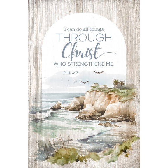 DEXSA I Can Do All Things Wood Plaque with Easel and Hook Wall Tabletop Art - 4 inches x 6 inches