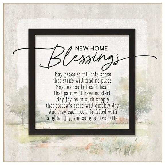 DEXSA New Home Blessings Wood Plaque - 6" x 6 1/8"