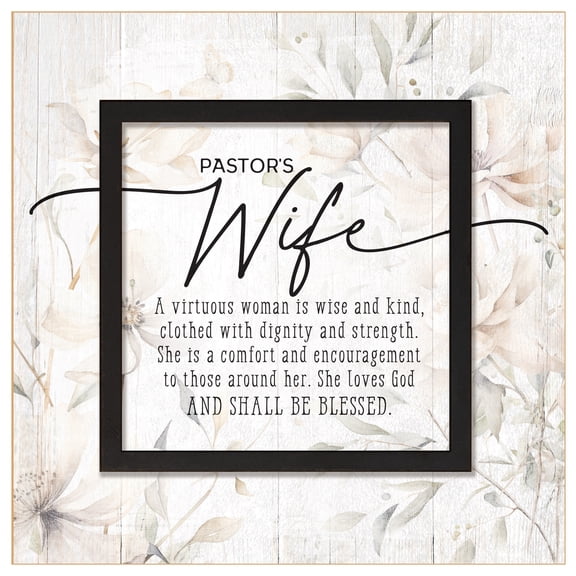 DEXSA Pastor's Wife Wood Plaque - 6" x 6 1/8"