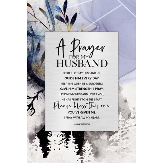 DEXSA Prayer For My Husband Wood Plaque with Easel and Wall Hanger 6"x9"