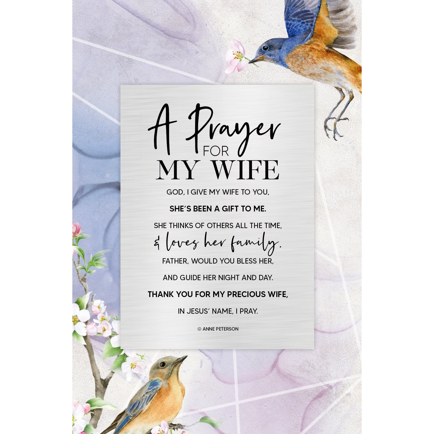 DEXSA Prayer For My Wife Wood Plaque with Easel and