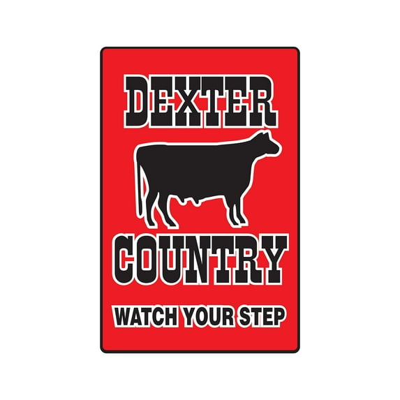 DEXTER COUNTRY Aluminum Sign farm animals watch your step redneck parking | Indoor/Outdoor | 10" Tall