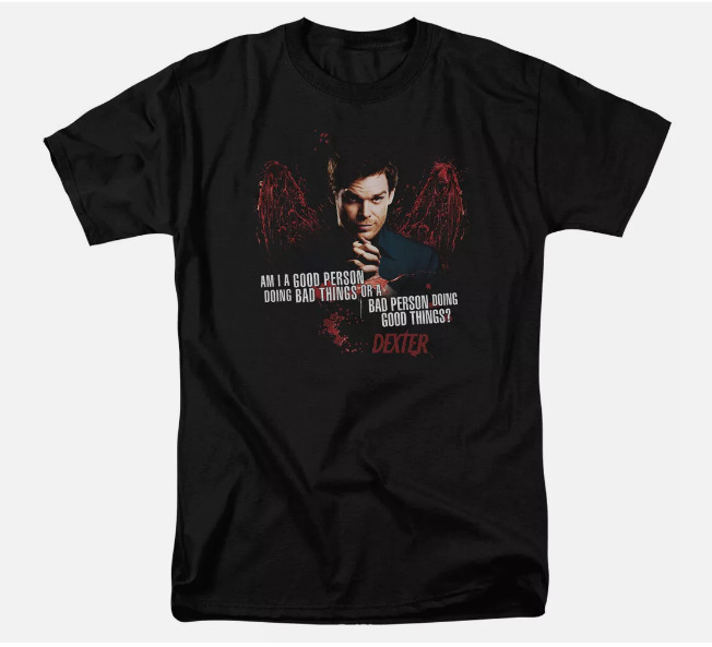 DEXTER GOOD BAD Licensed Adult Men's Graphic Tee Shirt SM5XL