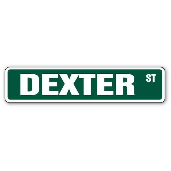 DEXTER Street Sign Childrens Name Room Sign | Indoor/Outdoor | 30" Wide