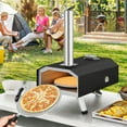 thumbnail image 1 of DEXTRUS 12" Portable Stainless Steel Wood Fired for Backyard or Camping, Black, 1 of 8