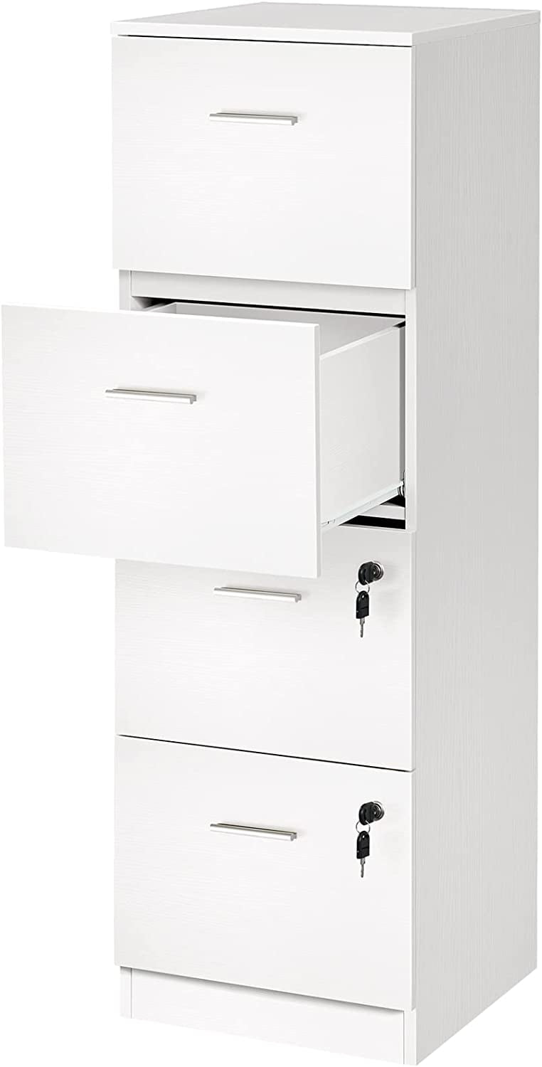 White wood file sale cabinet with lock