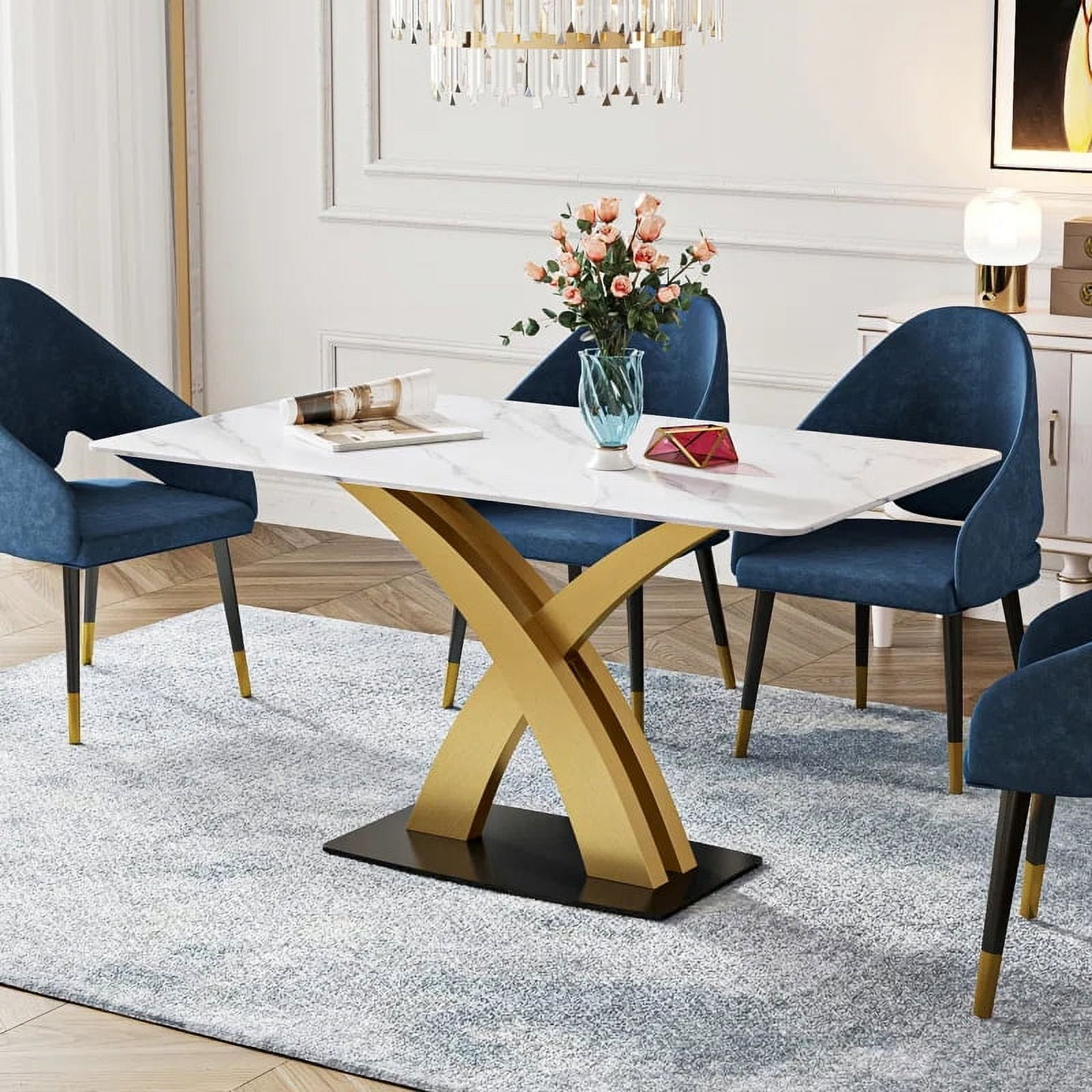 Marble trestle table outlet