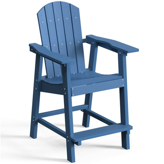 DEXTRUS High-Density Polyethylene Adirondack Chairs, Blue