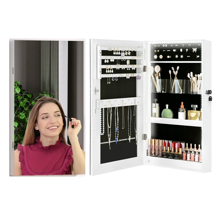 Led mirror jewelry sale cabinet