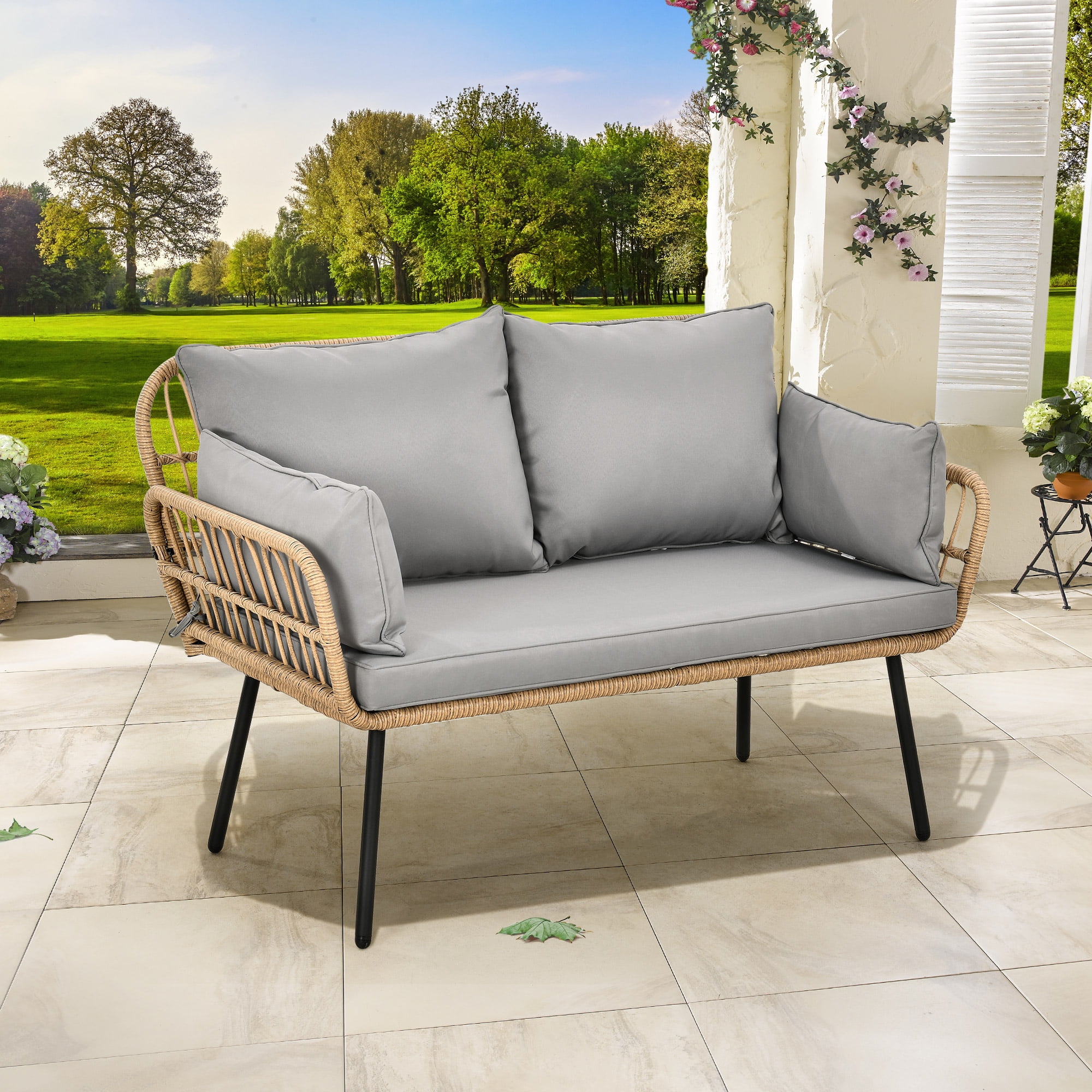 2 seater cheap patio couch