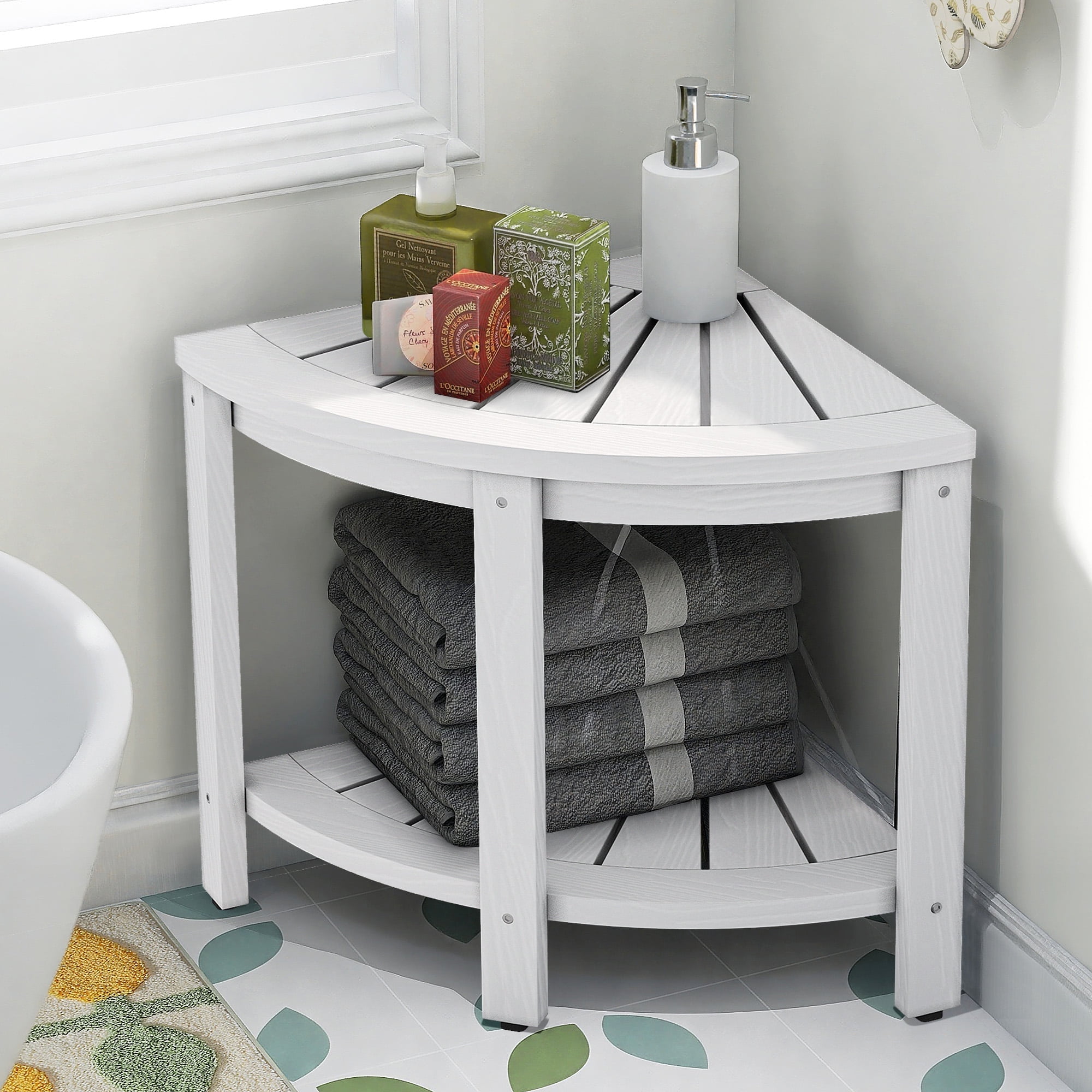 DEXTRUS Poly Lumber Shower Bench 18