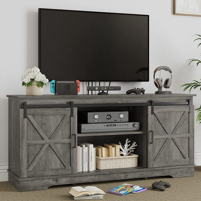 DEXTRUS Rustic TV Stand for 65 Inch TV, Entertainment Center with ...