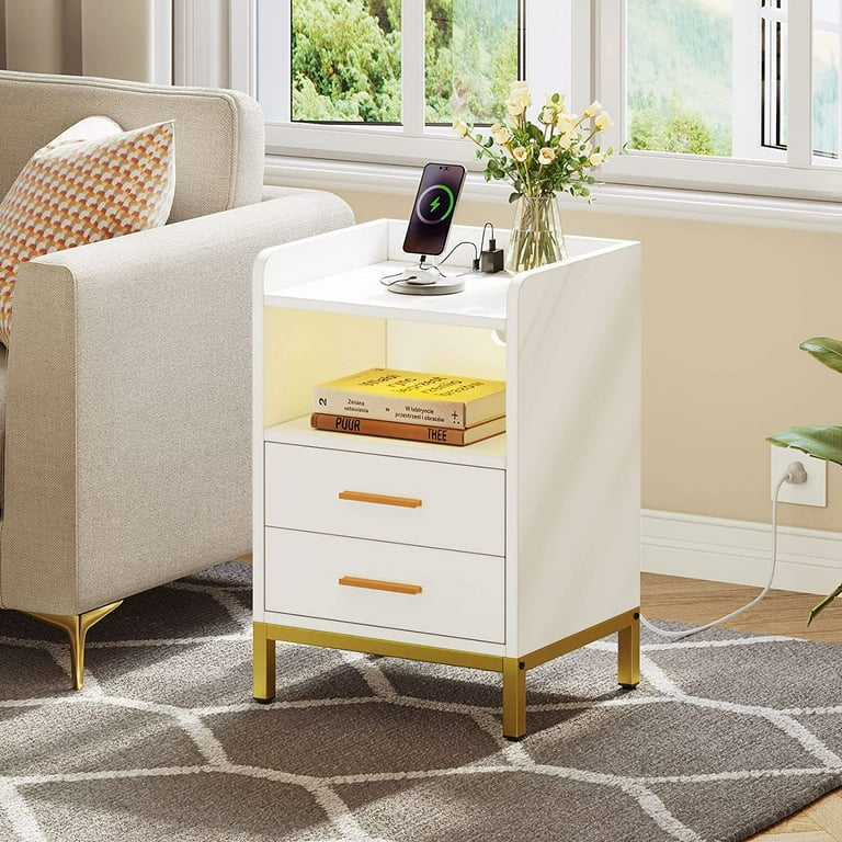 White bedside nightstand deals