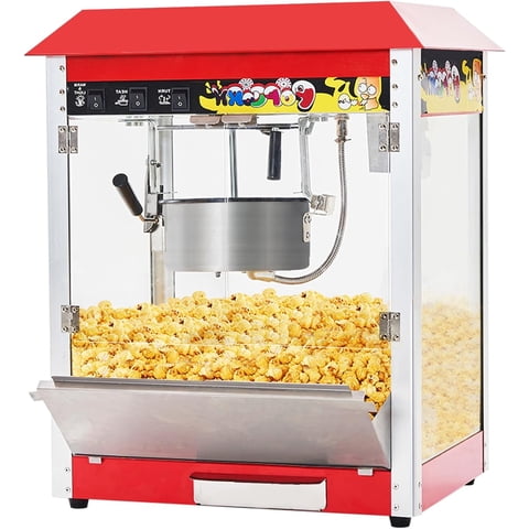 NEORIVER 10 oz Commercial Hot Air Popcorn Maker, Popcorn Popper 1300W 60 Cups per Batch New
