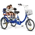 thumbnail image 1 of DEYGIA 20" Adult Tricycle with Rear Seats, 3-Wheel Bikes, Baskets, for Senior, 1 of 9