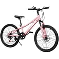 thumbnail image 1 of DEYGIA 24 Inch Kids Mountain Bike, Bikes for Boys, 7-Speed with Front Suspension, Dual Disc Brakes & Knobby Tires for Ages 6-14, Multi Color, 1 of 9