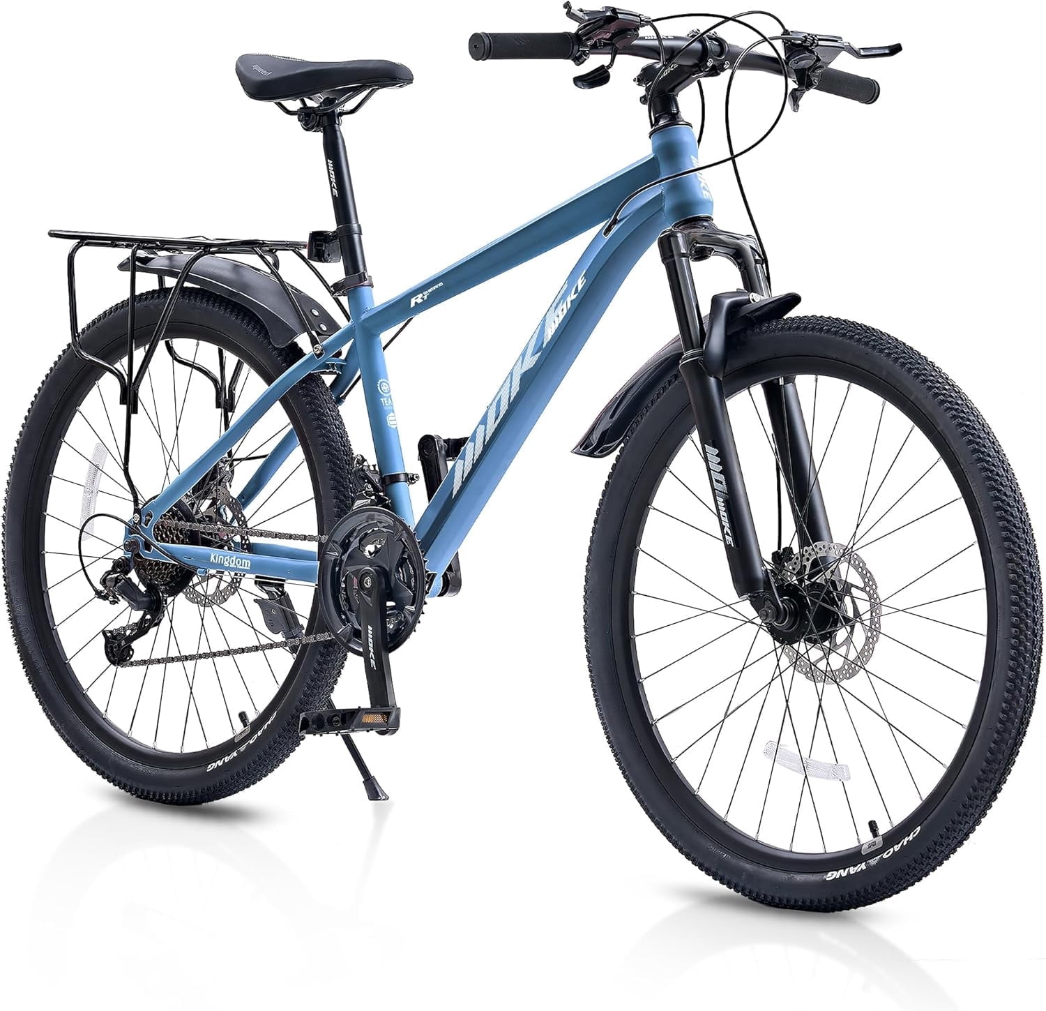 DEYGIA 24 inch Mountain Bike for Over 6 years with 21-Speed Drivetrain, Suspension Fork, Dual Disc Brakes, Rear Rack, Internal Cable