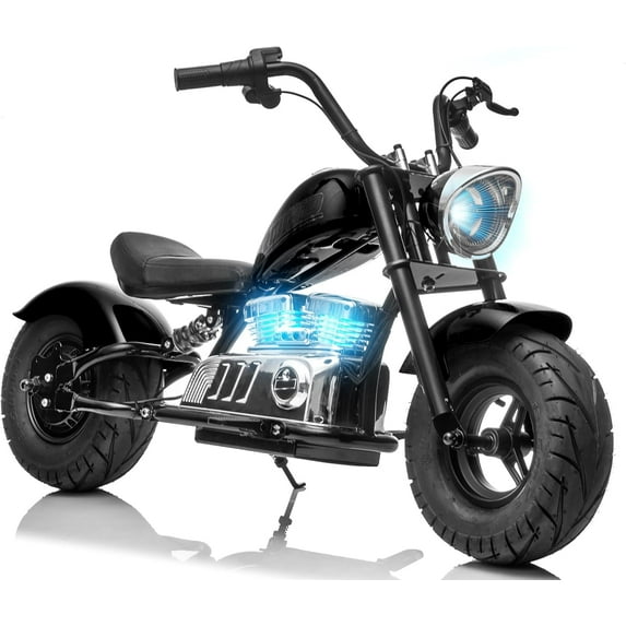 DEYGIA 24V 250W Kids Electric Dirt Bike, 12.5 MPH & 10-Mile Range, 176lb Capacity, Dual Suspension + Disc Brake, Twist Throttle - Electric Motorbike for Ages 8-14