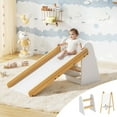 thumbnail image 1 of DEYGIA 3 in 1 Wooden Slide for Kids - Convertible into Step Stools and Kids Easel, Toddler Slide Indoor, Detachable Wooden Kids Slide for Playroom, 1 of 7