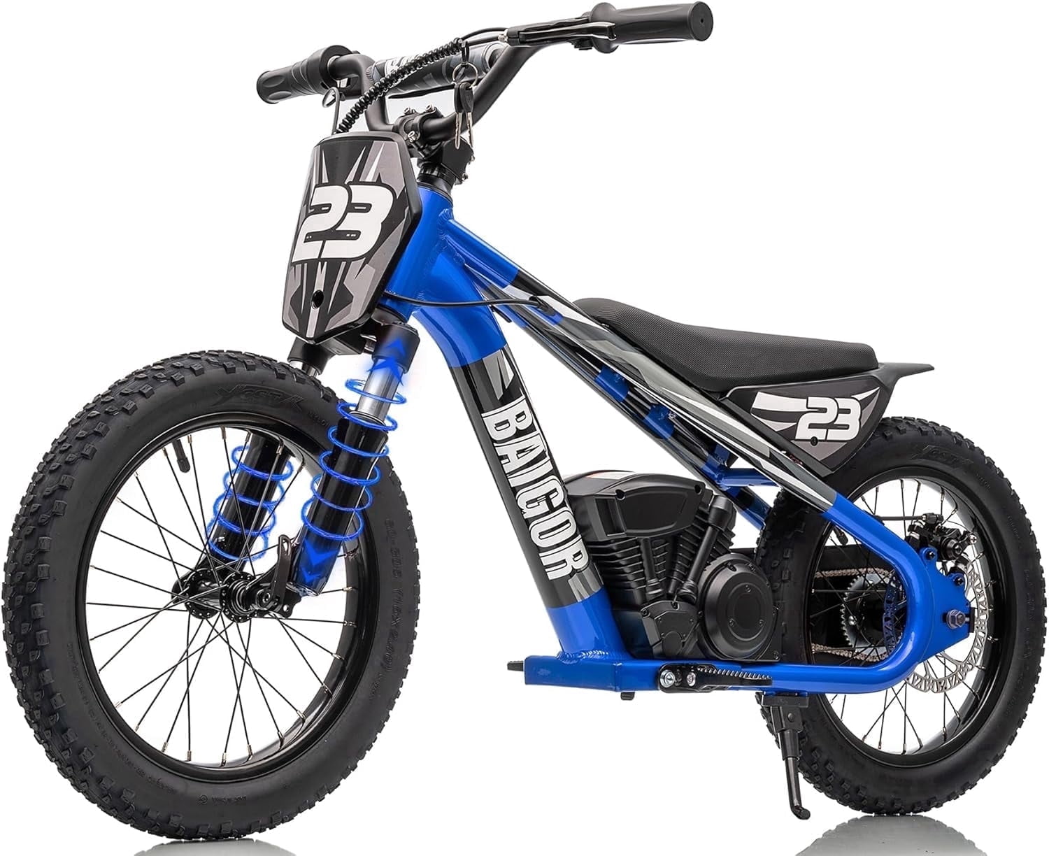 NEORIVER Electric Dirt Bike for Kids 6-12 with Shock-Absorbing Front Fork, 250W Electric Motorcycle Up to 15.5MPH, 24V Detachable Battery, 16'' Tire Electric Balance Bike with Kickstand