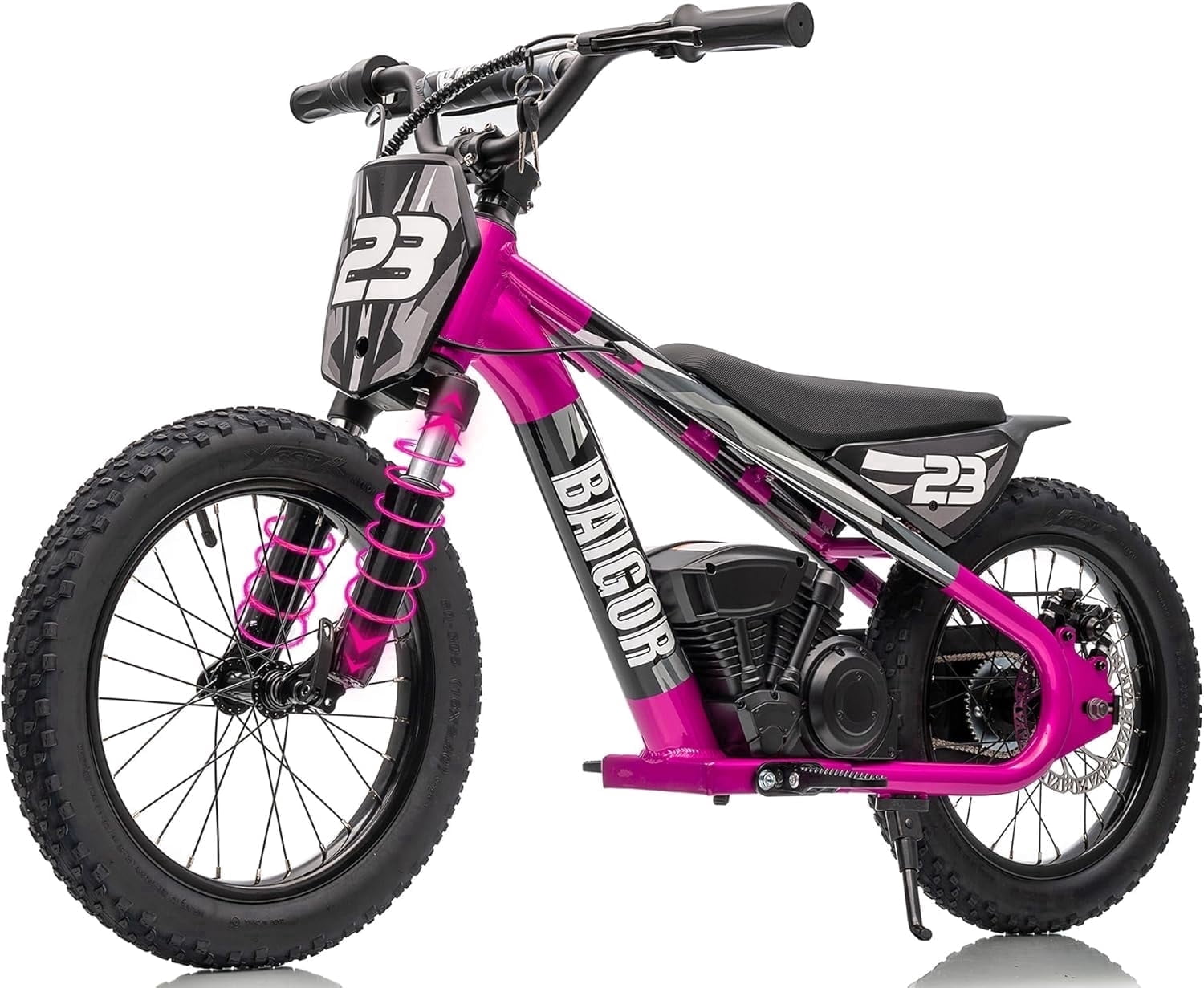 NEORIVER Electric Dirt Bike for Kids 6-12 with Shock-Absorbing Front Fork, 250W Electric Motorcycle Up to 15.5MPH, 24V Detachable Battery, 16'' Tire Electric Balance Bike with Kickstand