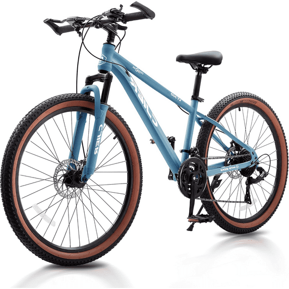 24" Kids Mountain Bike, DEYGIA 21 Speed MTB with Internal Cable Routing, Suspension Fork, Dual Disc Brakes - 2.125'' Tires, Easy Assembly