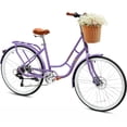 thumbnail image 1 of DEYGIA Kids Bike, Cruiser Bike for Girls, 26 inch 7 Speed Kids' Bicycles with Rattan Basket and Adjustable Seat, Lightweight Step Bike for Girls, 1 of 8