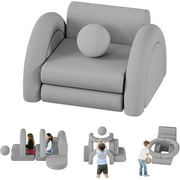 linor 8PCS Modular Kids Play Couch with Balls and Tunnel for Playing and Creativing