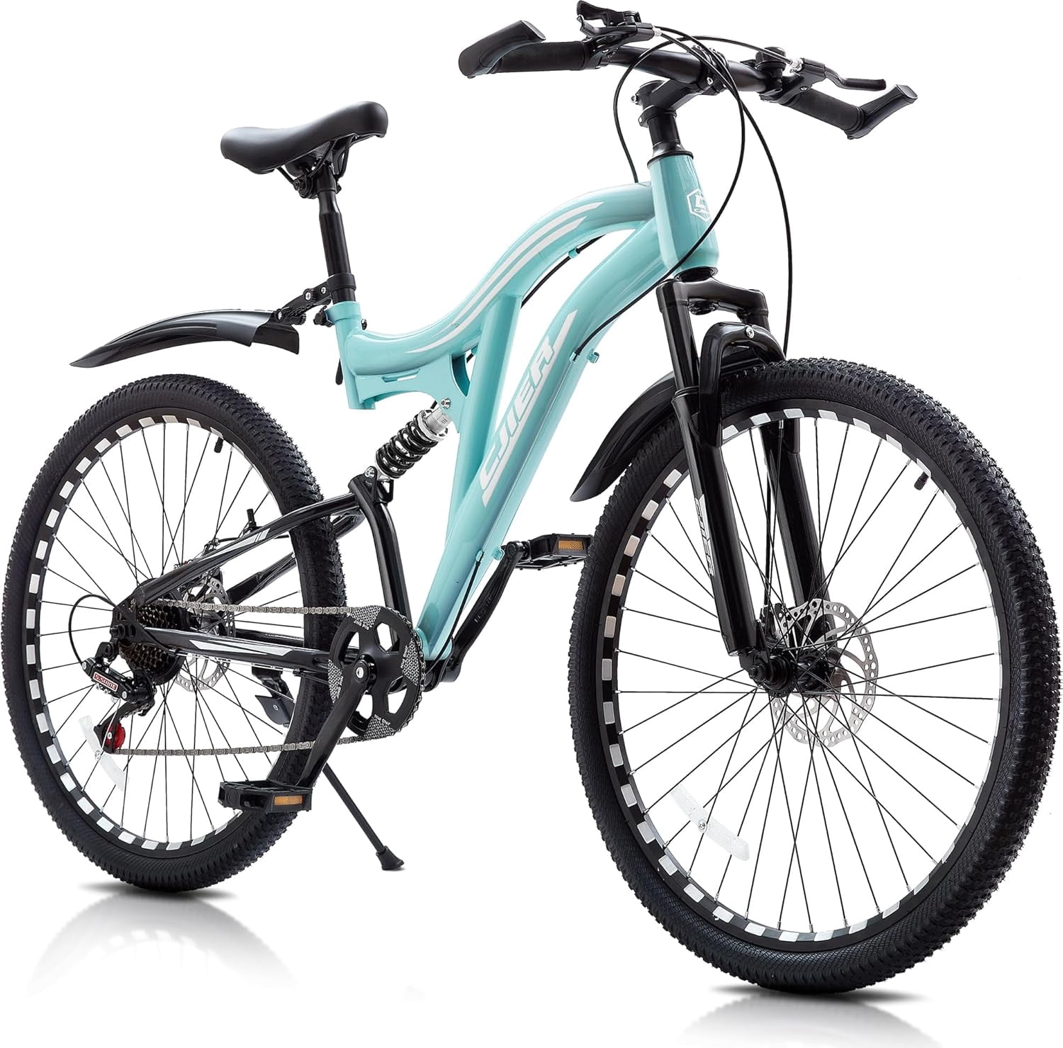 DEYGIA Boys Mountain Bike 24 inch, Kids Bike Ages 4-12, 7-Speed, Full ...