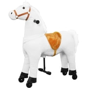 DEYGIA Ride on Horse for Big Kids Horse Ride on Toy, Riding Horse, Pony Rider Mechanical Walking Action Plush Animal for 4 Years to 8 Years, No Battery or Electricity, Giddy up, Max Load 165LBS