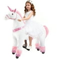 thumbnail image 1 of DEYGIA Unicorn Ride on Toys, Mechanical Cycle Walking Action Plush Animal, Max Load 187 lbs, 1 of 10