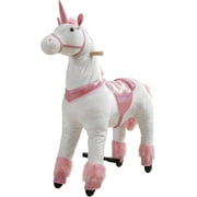 DEYGIA Ride on Horse for Big Kids Horse Ride on Toy, Riding Horse, Pony Rider Mechanical Walking Action Plush Animal for 4 Years to 8 Years, No Battery or Electricity, Giddy up, Max Load 165LBS