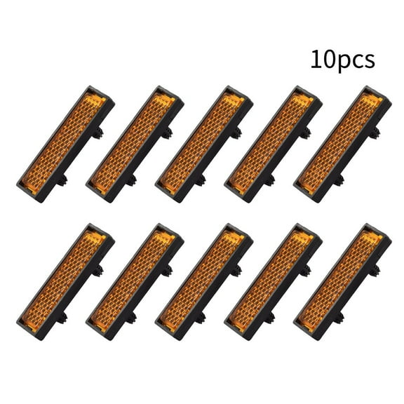DEYISI 10Pcs Bicycle Pedal Reflector Press on Bike Cycling Night Reflect Light