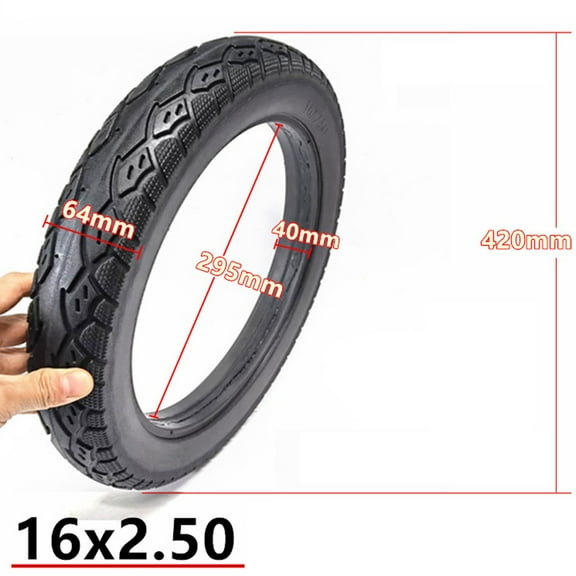 DEYISI 16Inch16X2.50 Solid Tyre For E-Bike Electric Scooter 16*2.50(64-305) Solid Tire