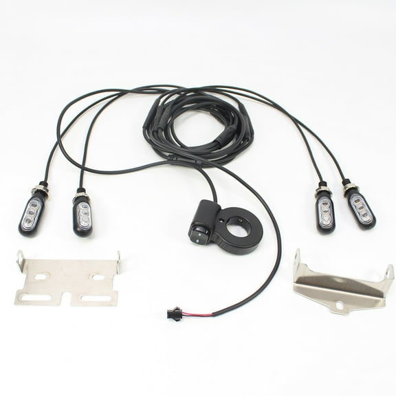 DEYISI Electric Bike 12V Headlight Front Rear Turn Signal Light E-Bike Brake Light Kits Electric Bicycle Turn Signal Waterproof Cable