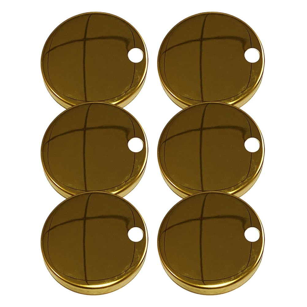 Stainless Steel Toilet Seat Hinge Covers – 60mm Round Decorative Screw Shields, Rust Resistant Gold Finish (4-Pack)