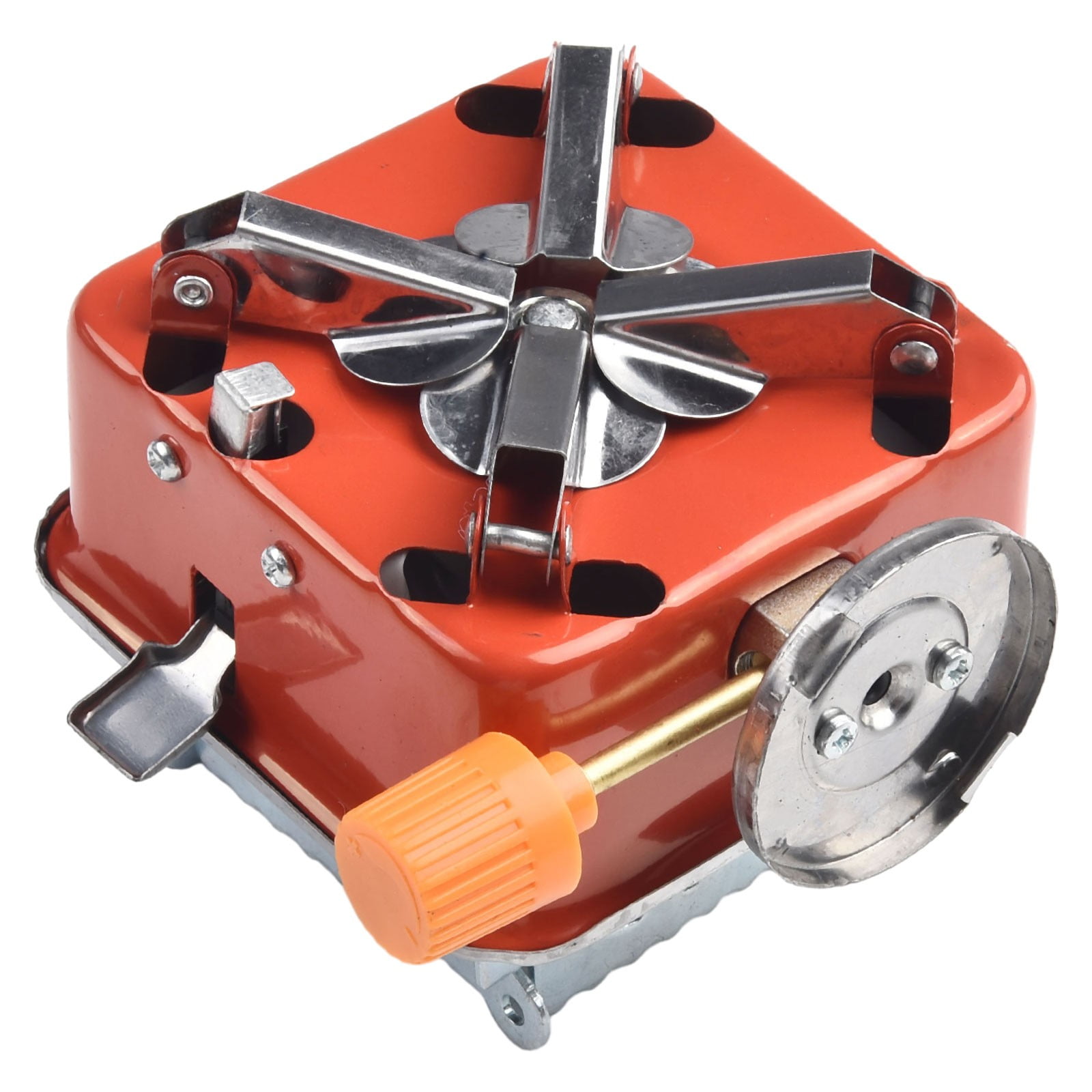DEYISI Portable Camping Stove Mini Square Outdoor Folding Gas Burner Windproof Cooking Utensil for Picnic Hiking Fishing - Random color