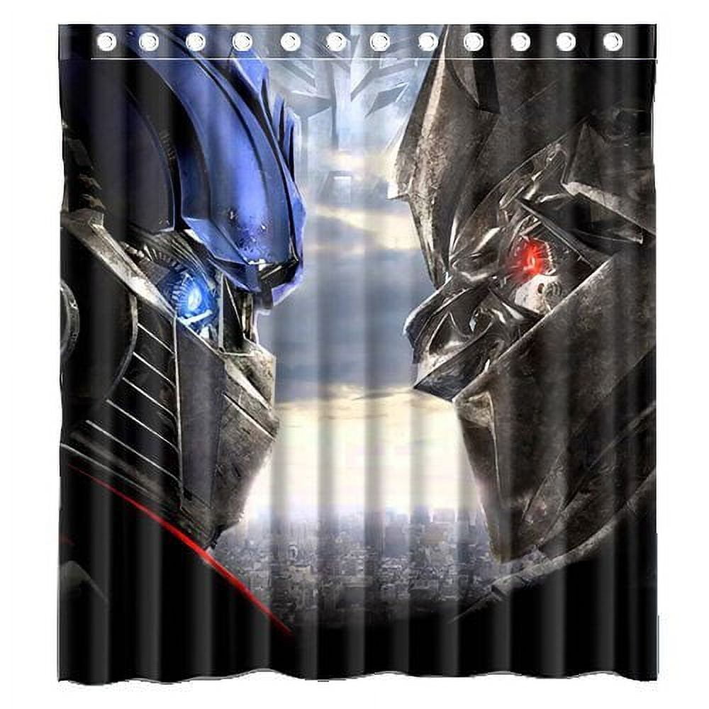DEYOU Anime Transformers Shower Curtain Polyester Fabric Bathroom