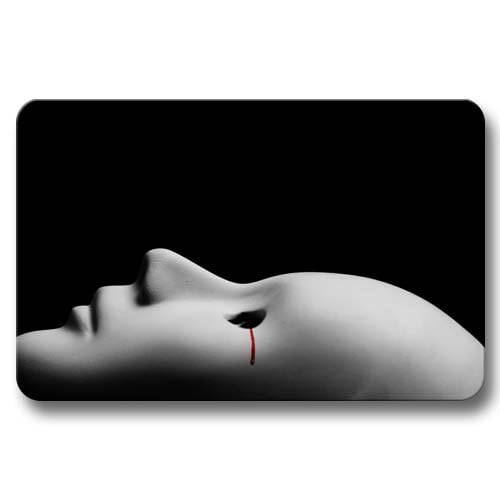 DEYOU Blood Doormat Outdoor Indoor Floor Mats Non-Slip Bathroom Mats Size 18x30 Inch