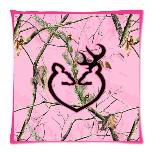 DEYOU Camo Realtree Trees Camouflage Hunting Browning Infinity Logo Pillowcase Pillow Case Cover Two Sides Printing Size 18x18 inch