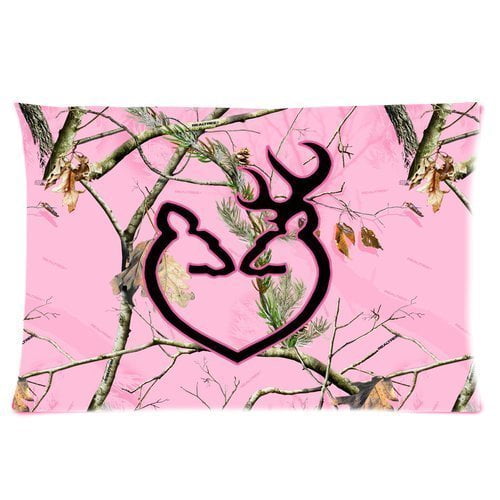 DEYOU Camo Realtree Trees Camouflage Hunting Browning Infinity Logo Pillowcase Pillow Case Cover Two Sides Printing Size 20x30 inch