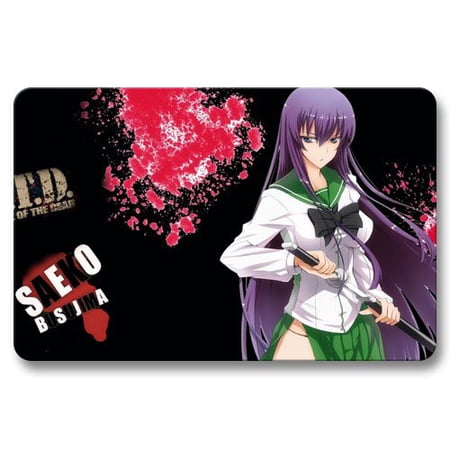 DEYOU High School of the Dead Doormat Outdoor Indoor Floor Mats Non-Slip Bathroom Mats Size 18x30 Inch